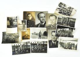 15 darab fotó katonákról, különböző korokból, cca 8,5x6 cm méretben