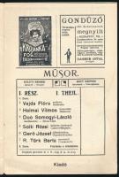 cca 1910-1920 Bp. VI. Révai utca 18., Folies Caprice dekoratív műsorfüzete, reklámokkal