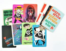 16 darab kártyanaptár az 1970-es évekből.