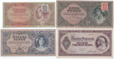 1945-1946. 100P - 1.000.000.000P (9xklf) T:F, majdnem mind szép papír!