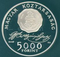 2007. 5000Ft Ag "Batthyány Lajos" T:PP Tanúsítvánnyal!