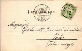 1907 Zajzon, Zaizon-fürdő, Zajzonfürdő, Baile Zizin; Nándor kút, Séta és tennistér, teniszpálya. Bra...