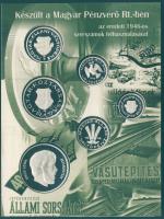 1946. 2f, 10f, 20f, 1Ft, 2Ft, 5Ft Ag (999) utánveretei szettben T:PP Eredeti borítékban! Csak 2000db létezhet!