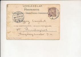 1900 Máramarossziget, Sighetu Marmatiei; látkép szecessziós keretben. Mayer és Berger kiadása / gene...