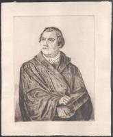 Károlyi Andor (1894-?): Luther. Rézkarc, papír, jelzett, 27×21 cm
