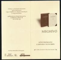2005 Meghívó Dr. Blau Lajos: Az ózsidó bűvészet című könyve reprint kiadásának bemutatójára. A közre...