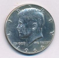 Amerikai Egyesült Államok 1966. 1/2$ Ag "Kennedy" T:AU kis patina USA 1966. 1/2 Dollar Ag "Kennedy" C:AU small patina Krause KM#202a