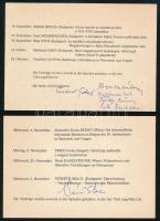 cca 1980-1990 2 db meghívó az Österreichisches Kulturinstitut keretében megrendezett előadásokra: Un...