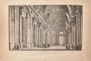 1763 [A Vatikáni Szent bazilika belseje. Rézmetszet.] Giuseppe Vasi (1710-1782) Veduta Intiera del P...