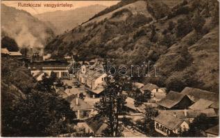 1913 Ruszkica, Ruschita, Rusca Montana; vasgyártelep. Fuchs fényképei után / iron works, factory (ázott sarkak / wet corners)