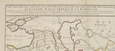 [Nagy Sándor birodalmának rézmetszetű térképe] 1731 Guillaume De L'Isle (1675-1726): Alexandri ...