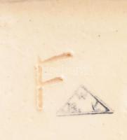 BWK német gránátos kisgyermek mázas kerámia, kézzel festett, jelzett, kis lepattanással. 19 cm