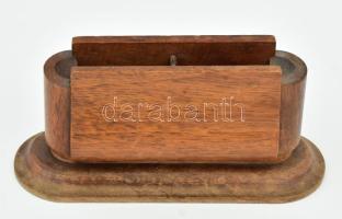 Art deco íróasztali cigaretta tartó mahagóni fa 16 cm