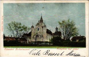 1905 Belatinc, Bellatincz, Beltinci; templom bal oldala. Weiss Béla kiadása / church (Rb)