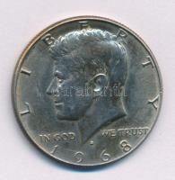 Amerikai Egyesült Államok 1968D 1/2$ Ag "Kennedy" T:AU patina USA 1968D 1/2 Dollar Ag "Kennedy" C:AU patina Krause KM#202a