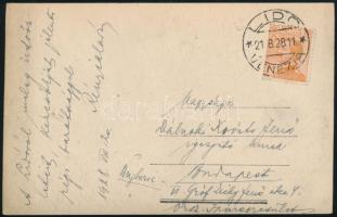 1928 Rényi Aladár (1885-1944) zeneszerző, ügyvéd által írt képeslap