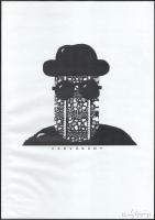 Kemény György (1936-): Vakvágány. Print, papír, jelzett a printen. Kissé hullámos. 42x29,5 cm