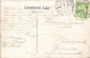 1911 Kőpatak, Steinbach; Gasthaus / J. Stechmann vendéglője, étterem / restaurant (kopott sarkak / w...