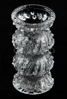 Skandináv üveg váza. Formába öntött, hibátlan 13 cm