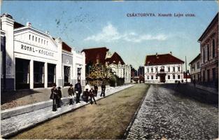 Csáktornya, Cakovec; Kossuth Lajos utca, Royal Kávéház / street, cafe (apró szakadás / tiny tear)