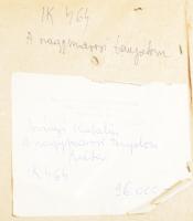 Iványi Katalin (1924-2009): A nagymarosi templom. Kréta, papír, jelzett. Hátoldalán Génius Alkotóköz...