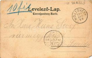 1904 Höltövény, Heldsdorf, Halchiu; Posthaus &amp; Obergasse, Cavallerie-Kaserne, Heldsdörfer Ki...