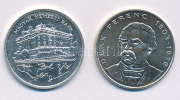1992. 200Ft Ag "MNB" + 1994. 200Ft Ag "Deák" mindkettő kapszulában T:AU Adamo F1...