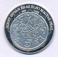 DN "A magyar nemzet pénzérméi - Szent István és az első magyar pénz 997-1038" Ag emlékérem tanúsítvánnyal (10,37g/0.999/35mm) T:PP
