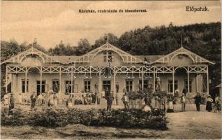1908 Előpatak, Valcele; kávéház, cukrászda és táncterem. Gyulai Ferenc fényképész kiadása / café, confectionery and dance hall