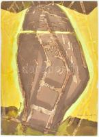 Almási Gertrúd (1951-2021): Út a végtelenbe, 1995. Vegyes technika, papír. Jelezve jobbra lent. 41,5x29,5 cm