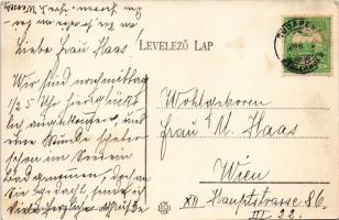 1908 Siófok, halászati főtelep a Balatonon, vitorlás hajó. Divald Károly (Budapest) 1424-1907