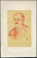 Makoldy Sándor (1890-1957): Szlányi Lajos festőművész portréja, 1924-1926. Litográfia, papír, jelzet...
