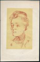 Makoldy Sándor (1890-1957): Jászai Mari portréja, 1924-1926. Litográfia, papír, jelzett a metszeten....