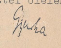 1942 Sárosi György FTC labdarúgó, válogatott játékos gépelt levele az orosz frontról, főleg a Fradi ...