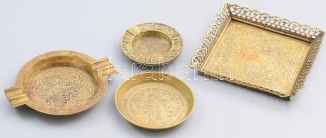 4 db réz tálka 12x12 cm ig