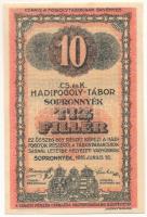 Sopronnyék / hadifogolytábor 1916. június 16. 10f arab sorozat- és sorszámmal "6 0355" T:XF / Hungary / Sopronnyék (Neckenmarkt) / POW camp 1916.06.16. 10 Heller with arabic serial numbers "6 0355" C:XF Adamo HHP1.2