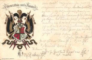 German school coat of arms litho (EK)