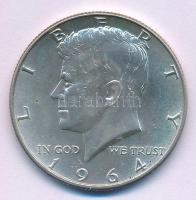 Amerikai Egyesült Államok 1964. 1/2$ Ag "Kennedy" T:AU USA 1964. 1/2 Dollar Ag "Kennedy" C:AU Krause KM#202