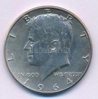 Amerikai Egyesült Államok 1964. 1/2$ Ag "Kennedy" T:AU halvány patina USA 1964. 1/2 Dollar Ag "Kennedy" C:AU faint patina Krause KM#202
