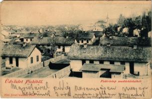 1899 (Vorläufer) Piski, Simeria; Piski telep madártávlatból. Főző József kiadása / general view (EM)