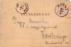 1899 (Vorläufer) Piski, Simeria; Piski telep madártávlatból. Főző József kiadása / general view (EM)