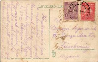 1924 Kézdivásárhely, Targu Secuiesc; pályaudvar, vasútállomás. Jancsó Ernőné kiadása / railway stati...