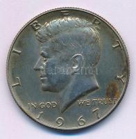 Amerikai Egyesült Államok 1967. 1/2$ Ag "Kennedy" T:AU,XF patina USA 1967. 1/2 Dollar Ag "Kennedy" C:AU,XF patina Krause KM#202a