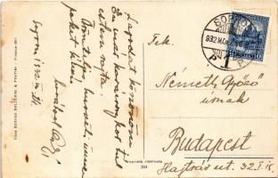 1932 Húsvéti üdvözlet, olasz művészlap /Easter greeting. Italian lady art postcard, romantic couple....