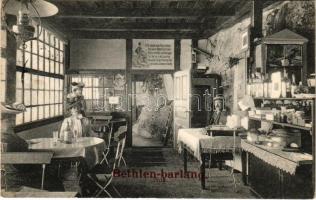 1909 Brassó, Kronstadt, Brasov; Bethlen barlang a Czenken, Noa, vendéglő, belső. J.M.N. 112. / cave, restaurant interior (fl)