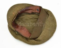 M. Kir. Honvéd Folyamőrség, folyamőr sapka, barna posztó/szövet, Szent Koronás hímzett sapkajelvénny...