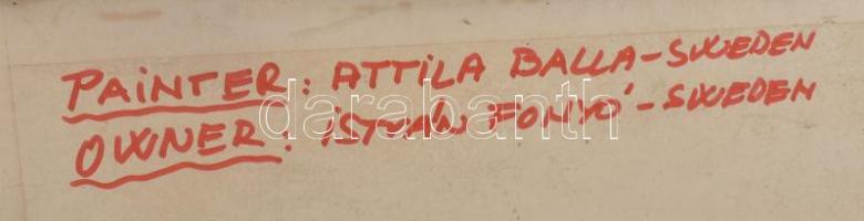 Balla Attila (1959-): Az állatidomár, 1985. Vegyes technika, karton, jelezve jobbra lent: Balla 85. ...