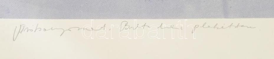 Bukta Imre (1952-): Cím nélkül (plakátterv), 1980. Szitanyomat, papír, jelezve balra és középen lent...