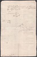 1708 magyar nyelven írt levél Rákóczi korából magyar-latin vegyes nyelven vízjeles papíron Rákóczi A...