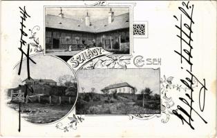 1901 Szilágycseh, Cehu Silvaniei; villa. Bethlen Éva grófnőnek címzett levél / villa. Art Nouveau, floral (EK)